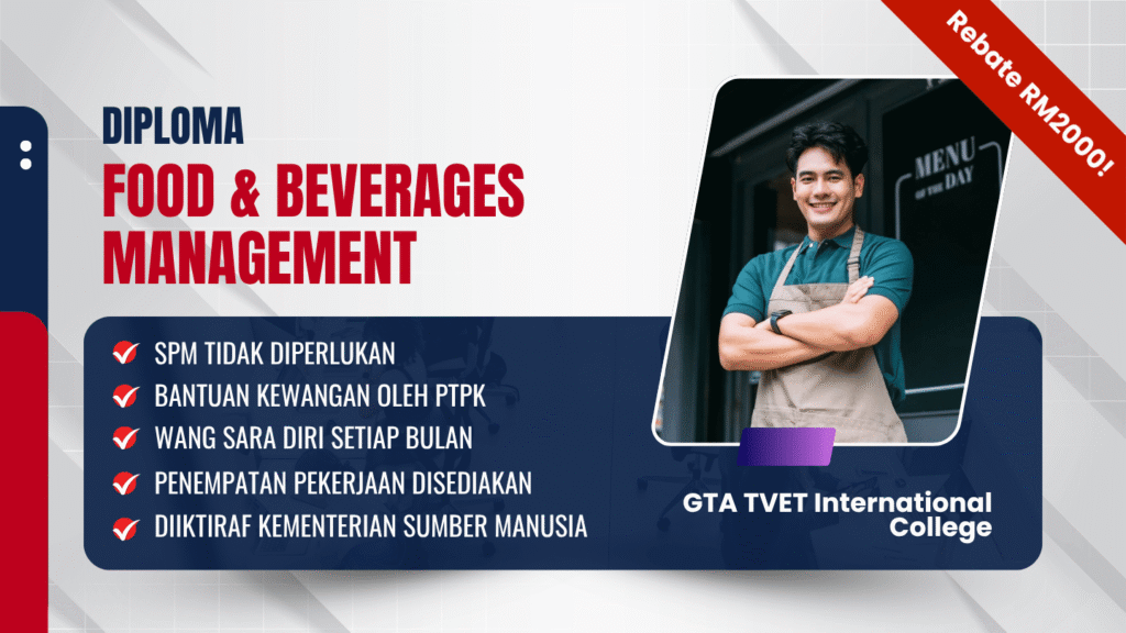 diploma kemahiran tvet food beverages management